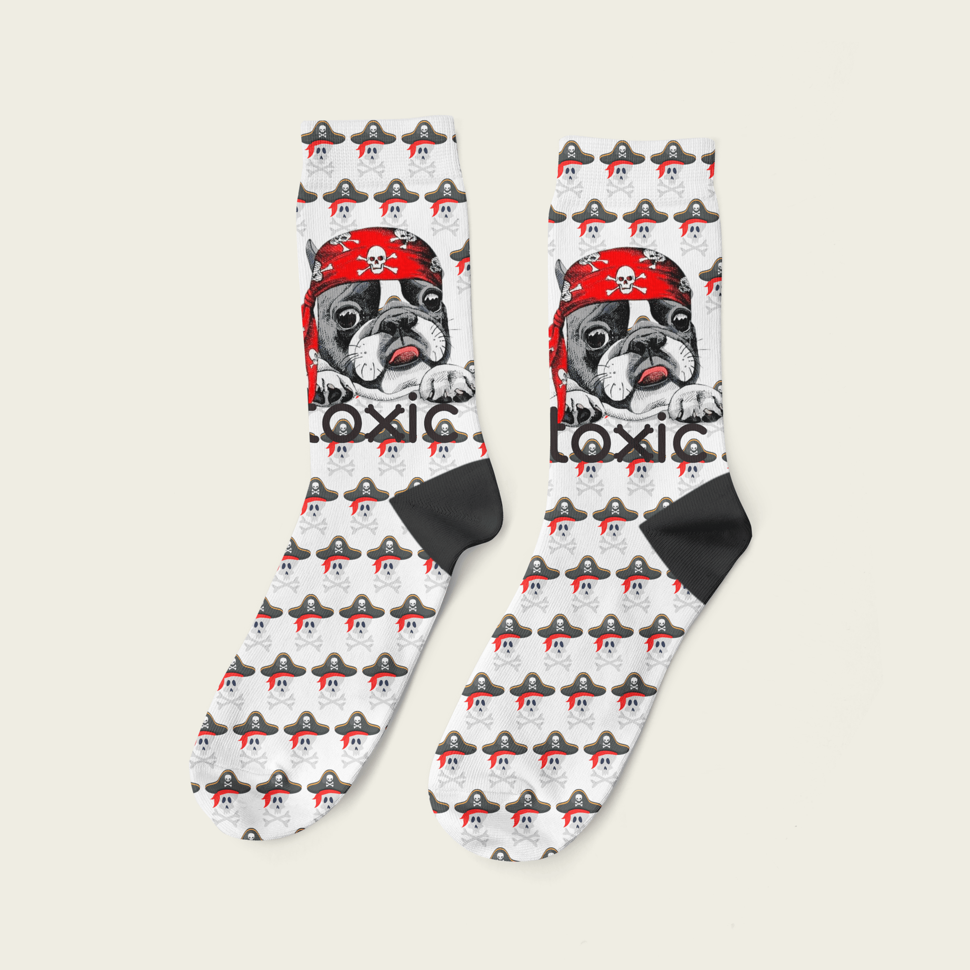 Bulldog Frances Pirata Toxic - Yuyubee Socks - Calcetin Sock