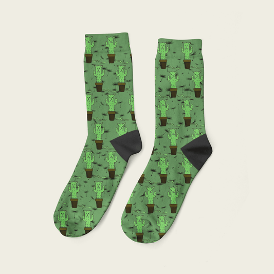 Gato Cactus - Yuyubee Socks - Calcetin Sock