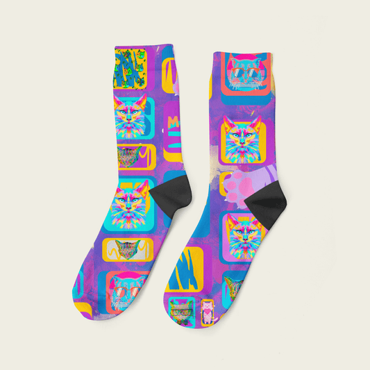 Gato Colores - Yuyubee Socks - Calcetin Sock