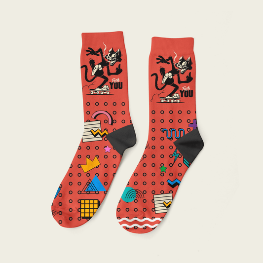 Gato Rojo - Yuyubee Socks - Calcetin Sock