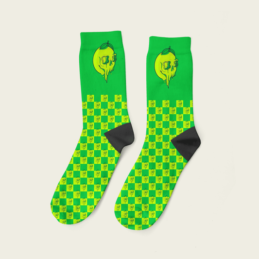 Lime Calavera - Yuyubee Socks - Calcetin Sock